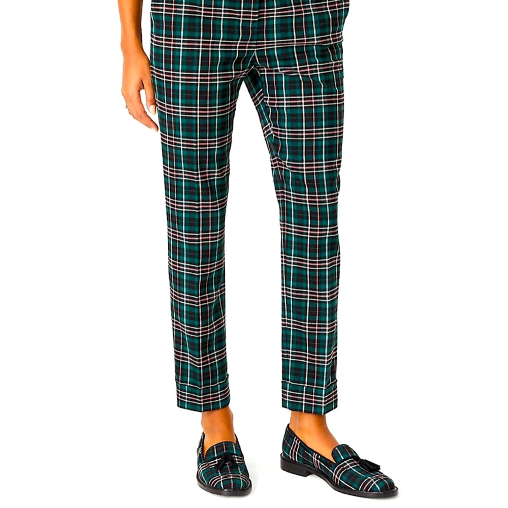 Ann Taylor Plaid High Waist Ankle Pant - NWT